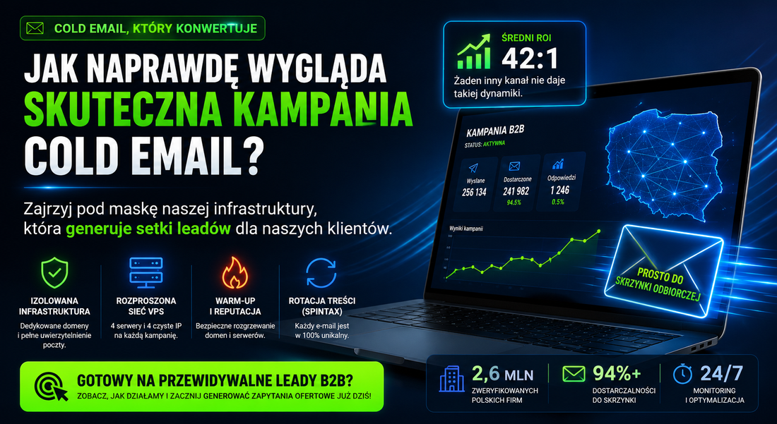 Jak naprawdę wygląda skuteczna kampania Cold Email? (Zajrzyj pod maskę naszej infrastruktury)